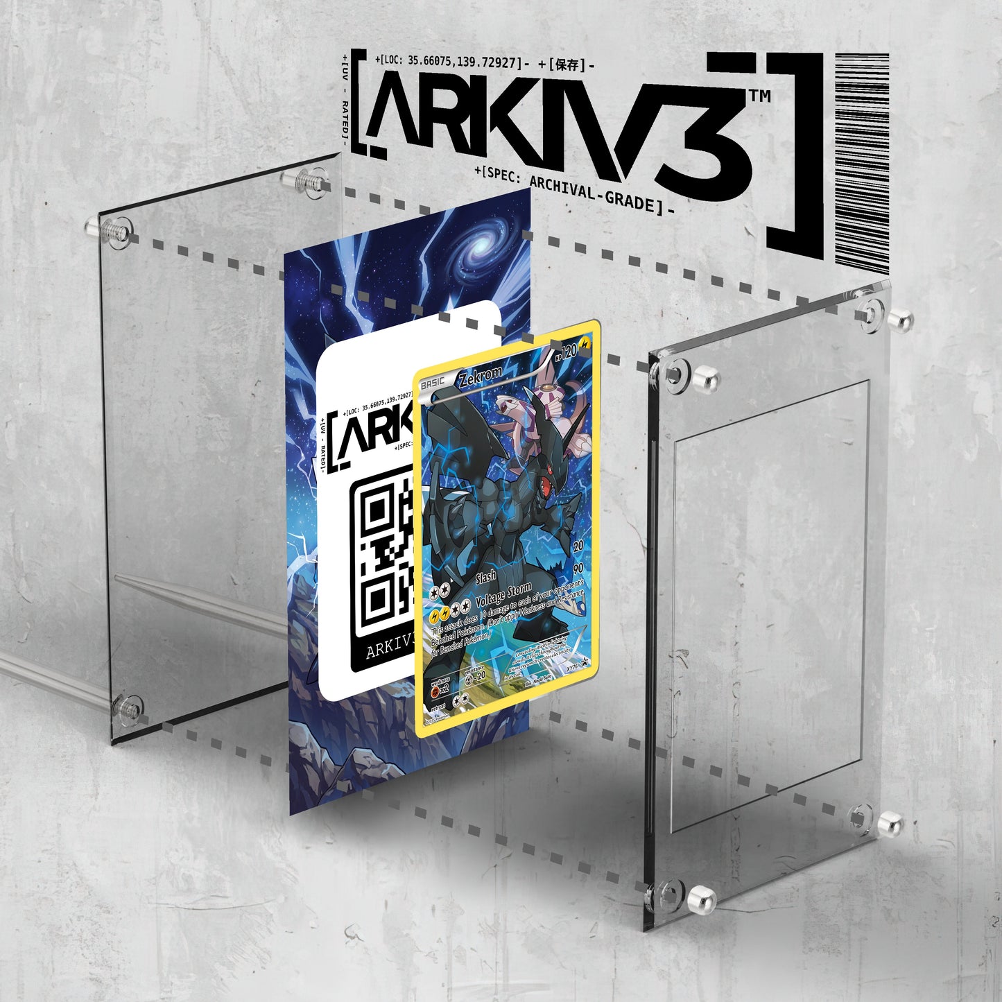 [UNIT: XY76/211] // Zekrom Extended Art Display Case - Raw