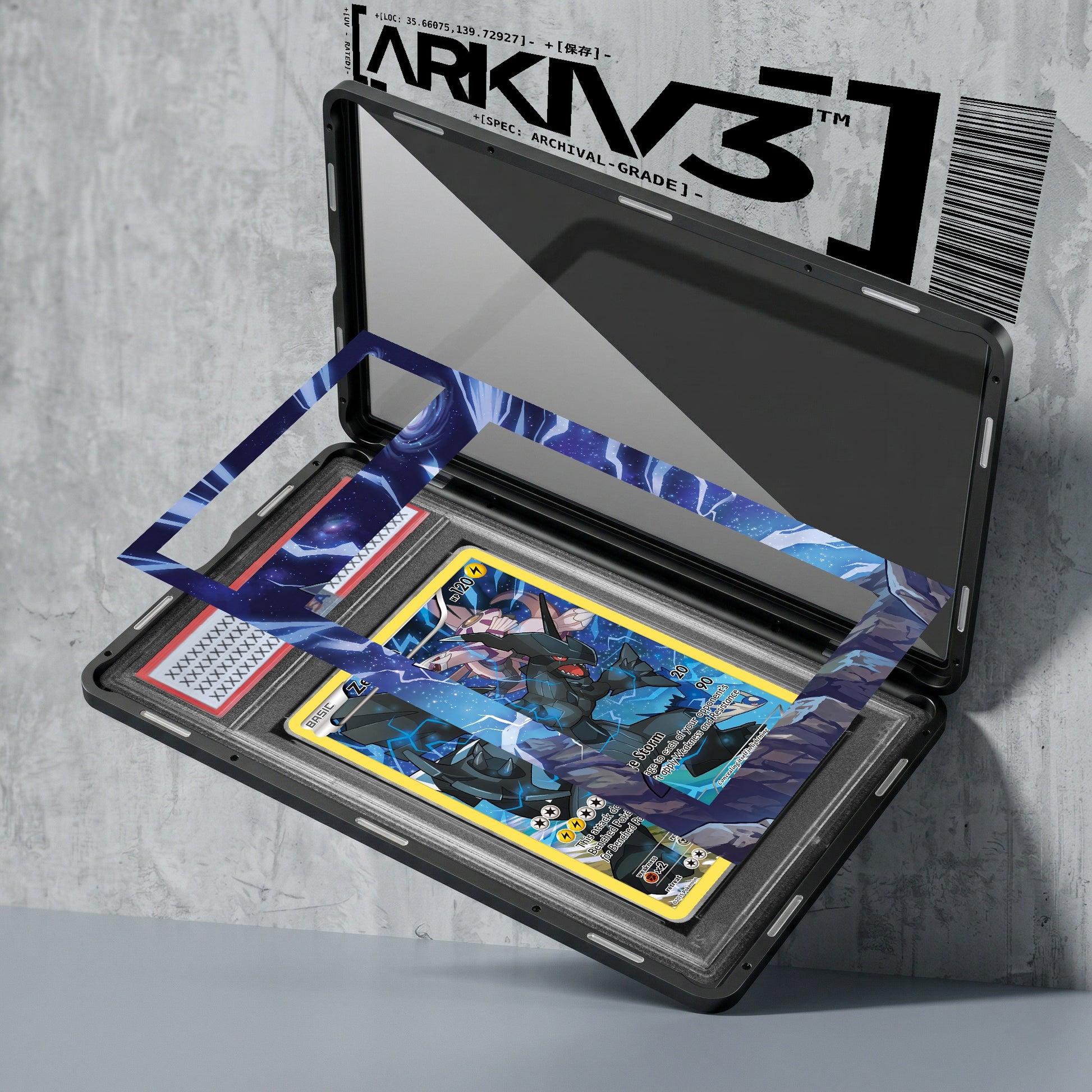ARKIV3 PSA graded exploded mockup