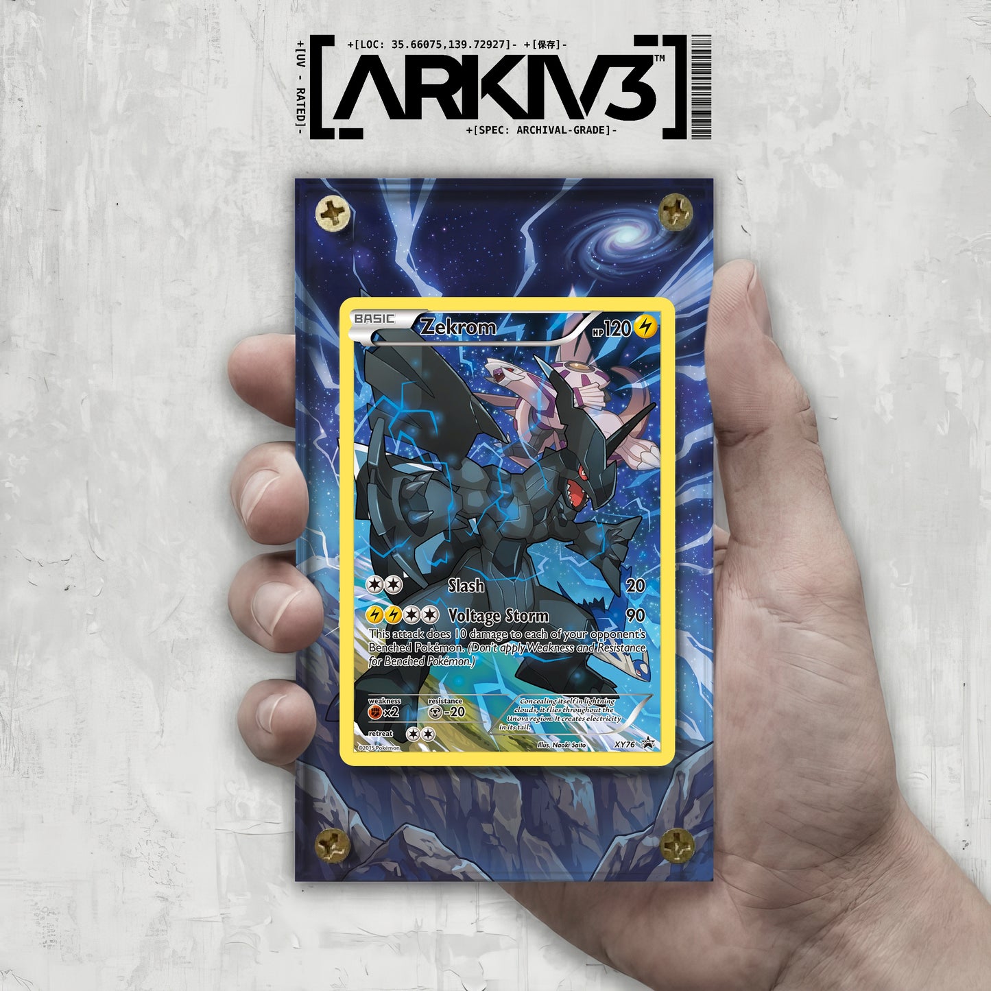 [UNIT: XY76/211] // Zekrom Extended Art Display Case - Raw