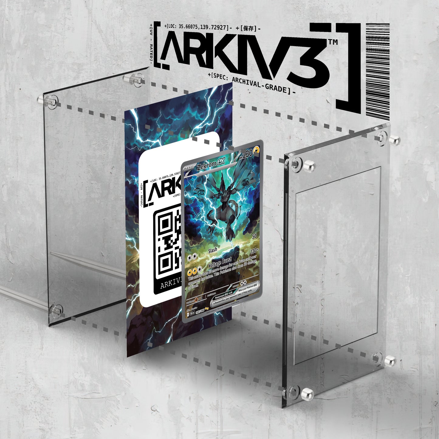 [UNIT: 166/86] // Zekrom ex Extended Art Display Case - Raw