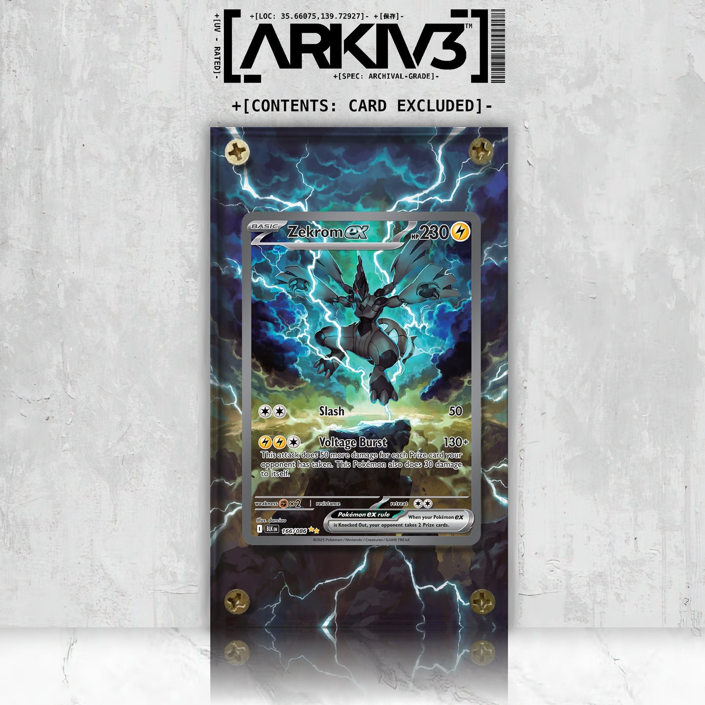 [UNIT: 166/86] // Zekrom ex Extended Art Display Case - Raw