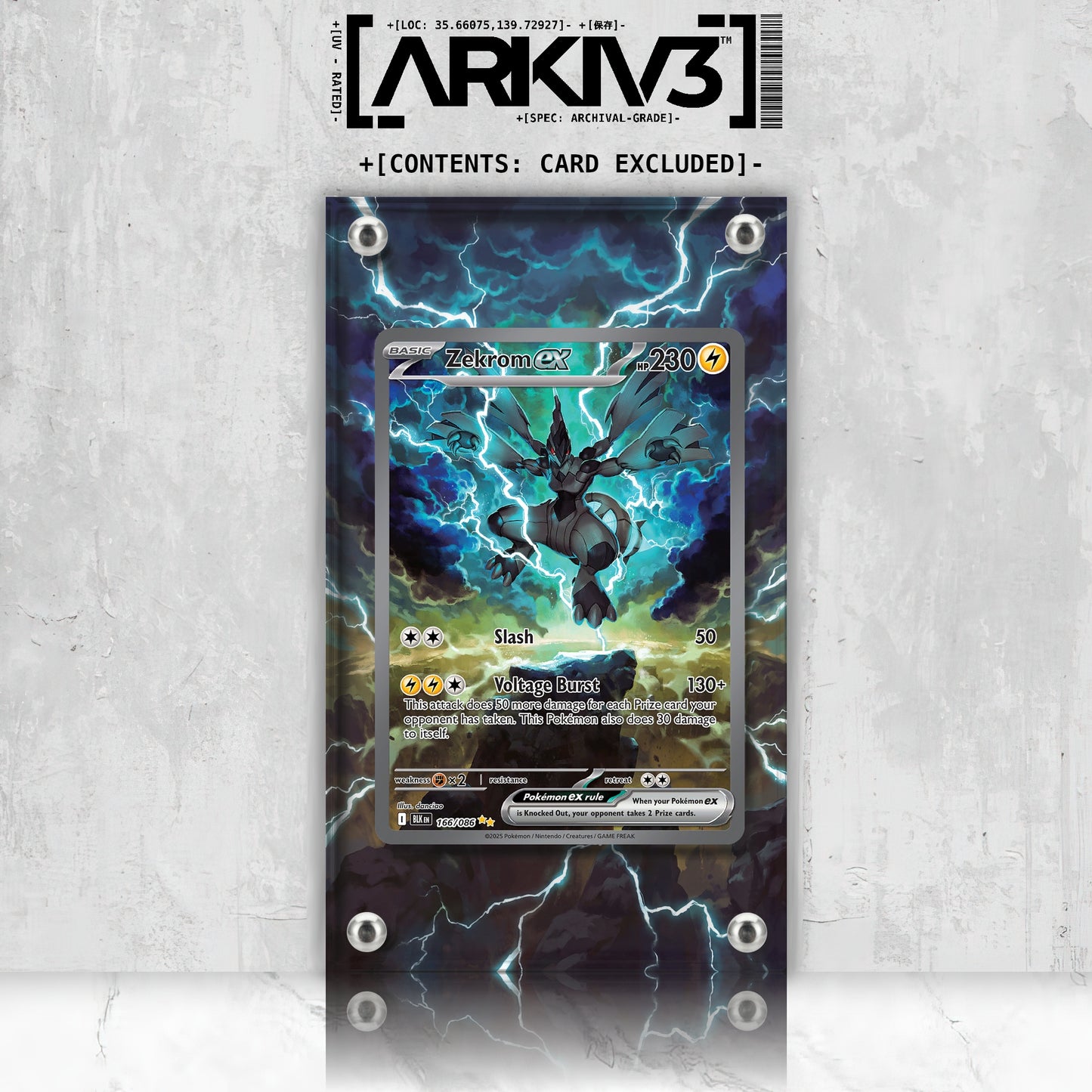 [UNIT: 166/86] // Zekrom ex Extended Art Display Case - Raw