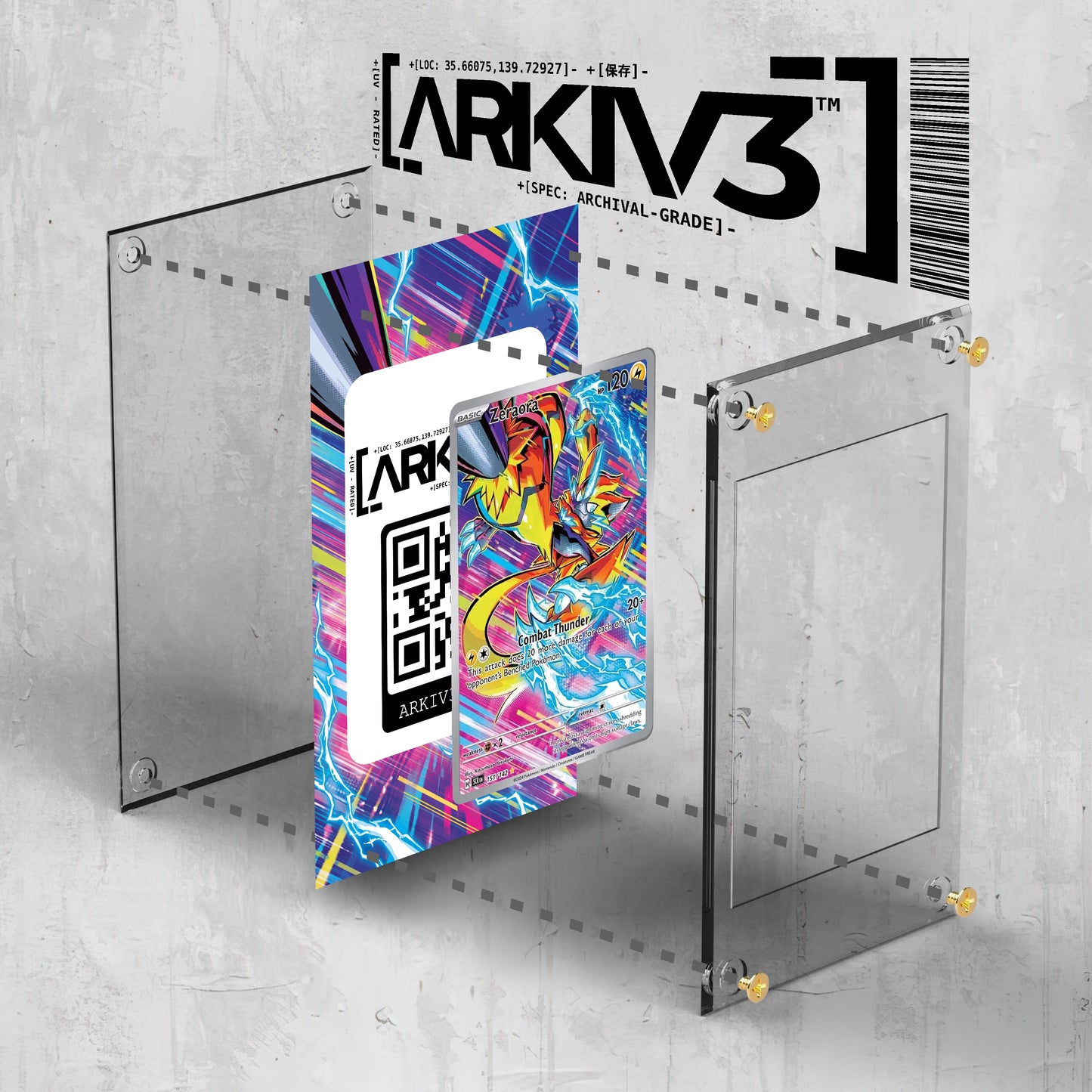 [UNIT: 151/142] // Zeraora Extended Art Display Case - Raw