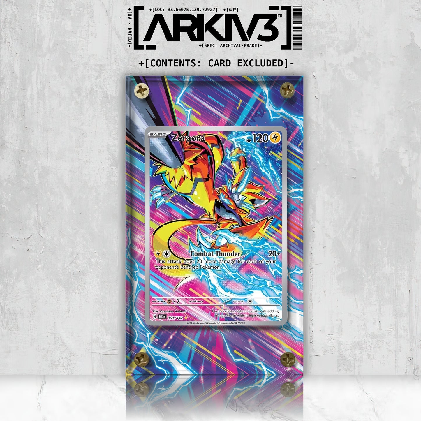 [UNIT: 151/142] // Zeraora Extended Art Display Case - Raw