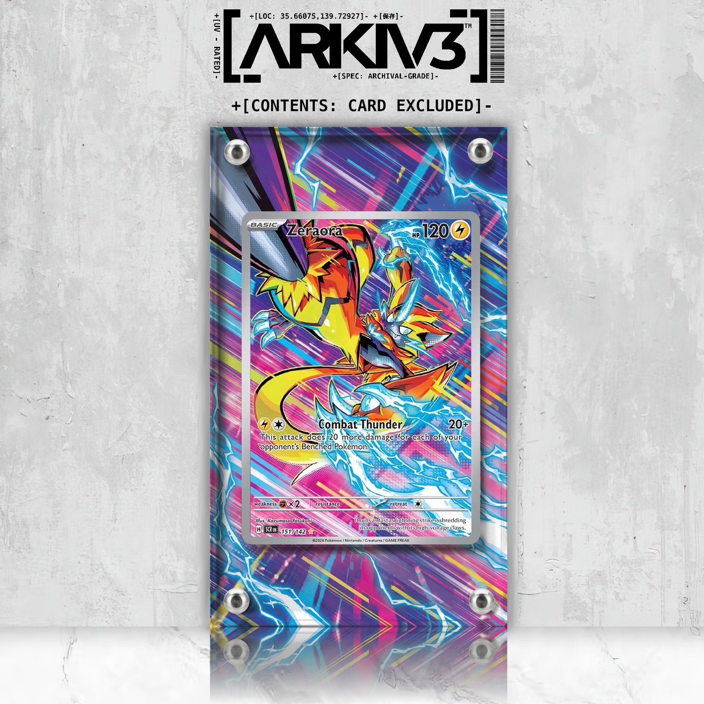 [UNIT: 151/142] // Zeraora Extended Art Display Case - Raw