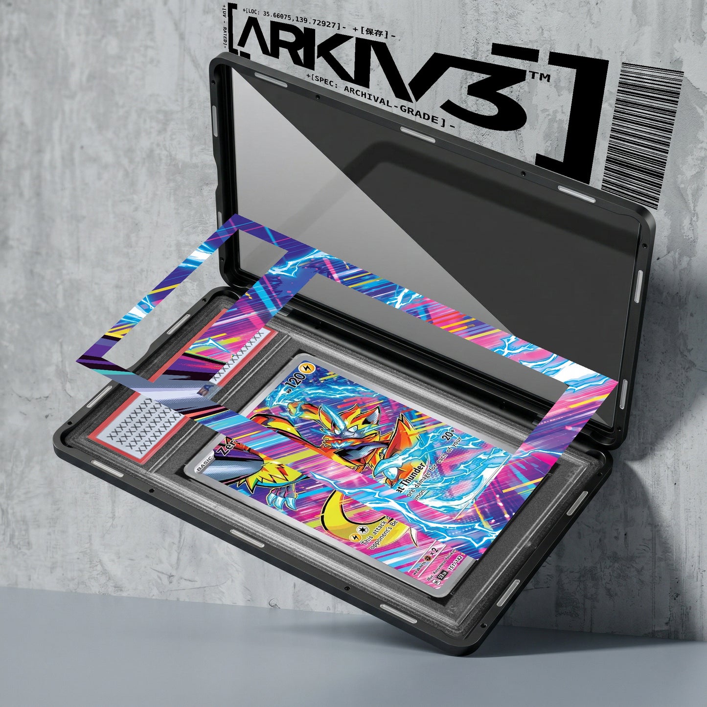 ARKIV3 PSA graded exploded mockup