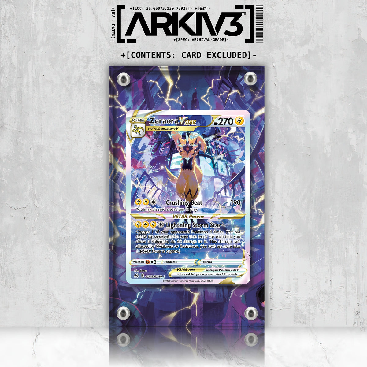[UNIT: GG43/70] // Zeraora VSTAR Extended Art Display Case - Raw