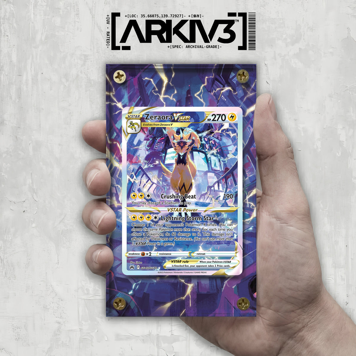 [UNIT: GG43/70] // Zeraora VSTAR Extended Art Display Case - Raw