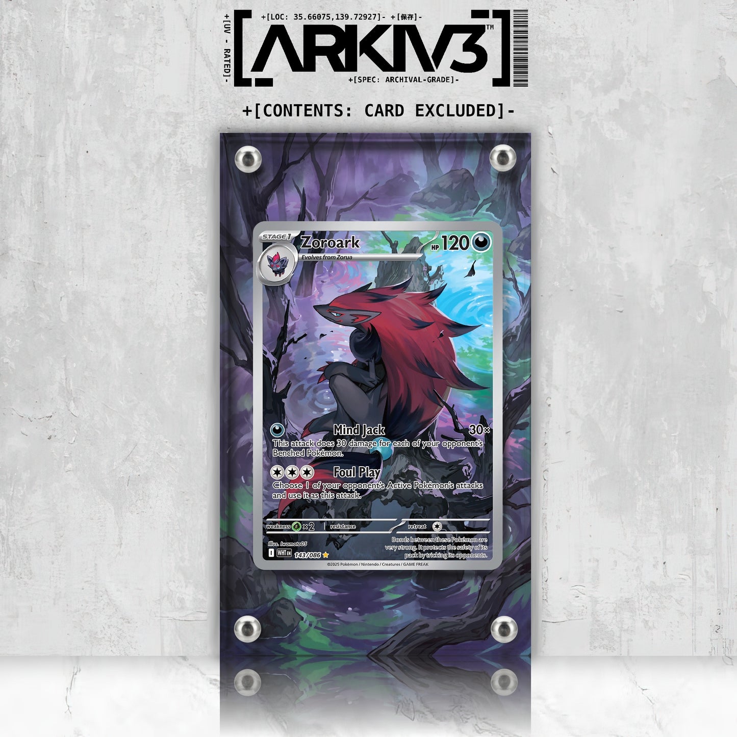 [UNIT: 143/86] // Zoroark Extended Art Display Case - Raw