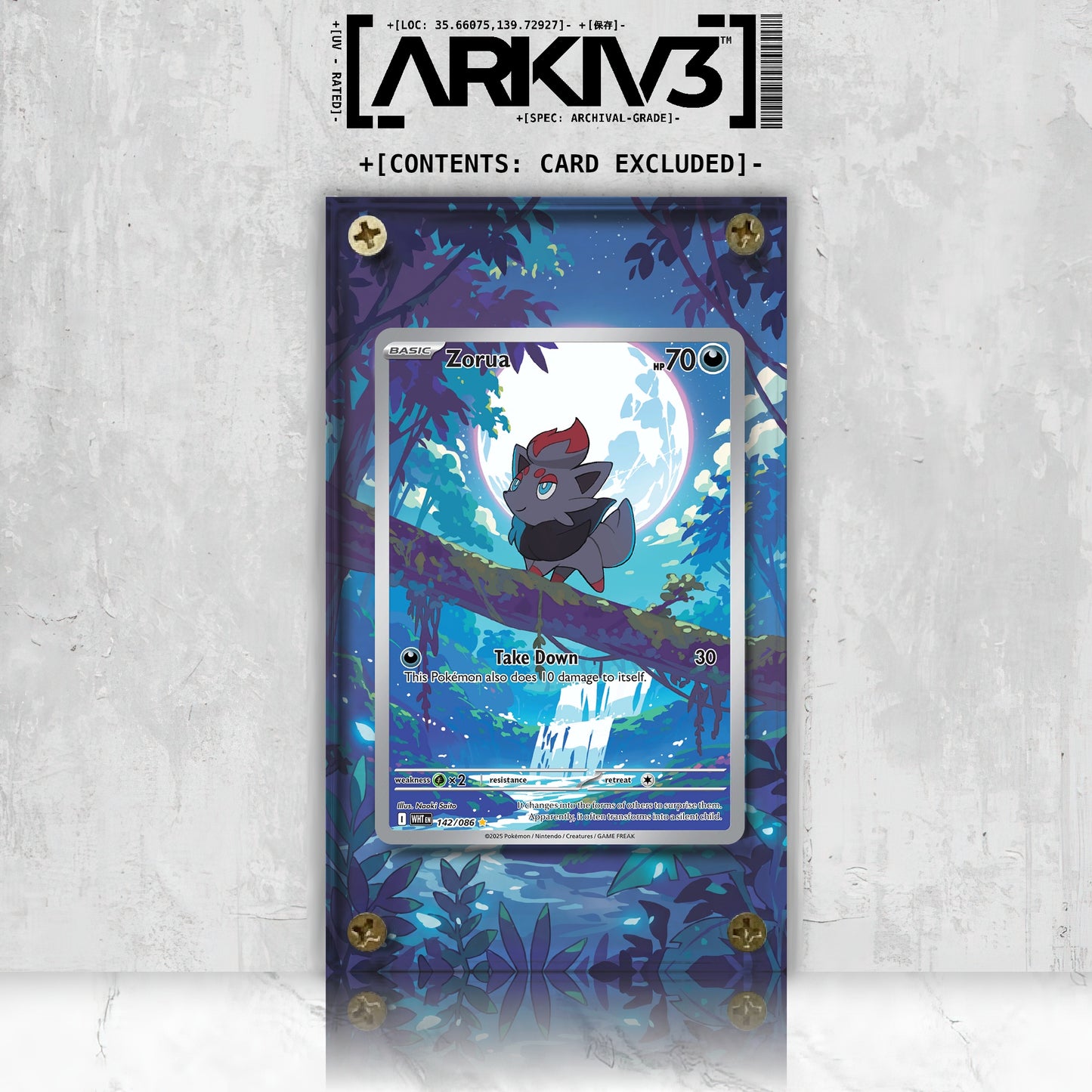 [UNIT: 142/86] // Zorua Extended Art Display Case - Raw