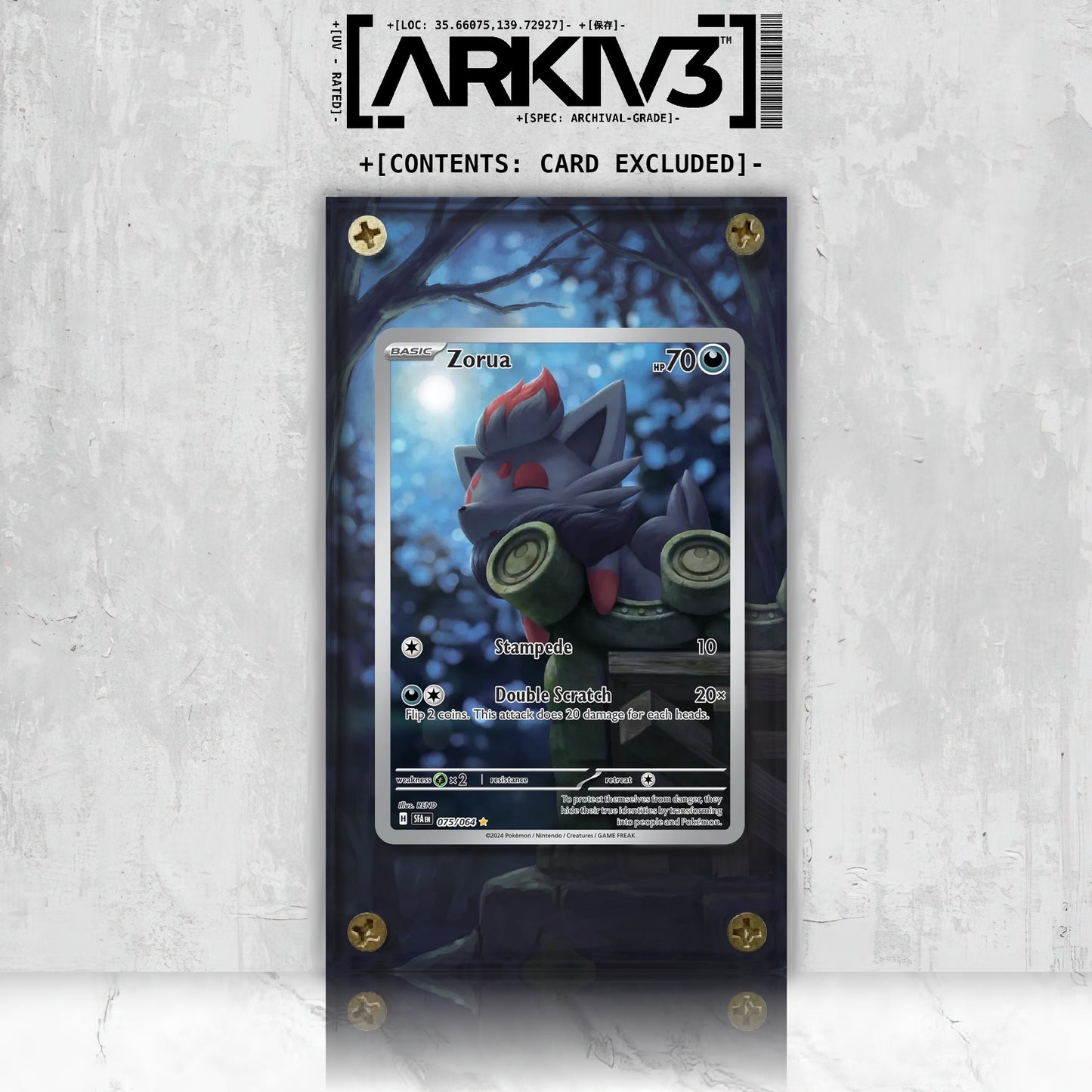 [UNIT: 75/64] // Zorua Extended Art Display Case - Raw