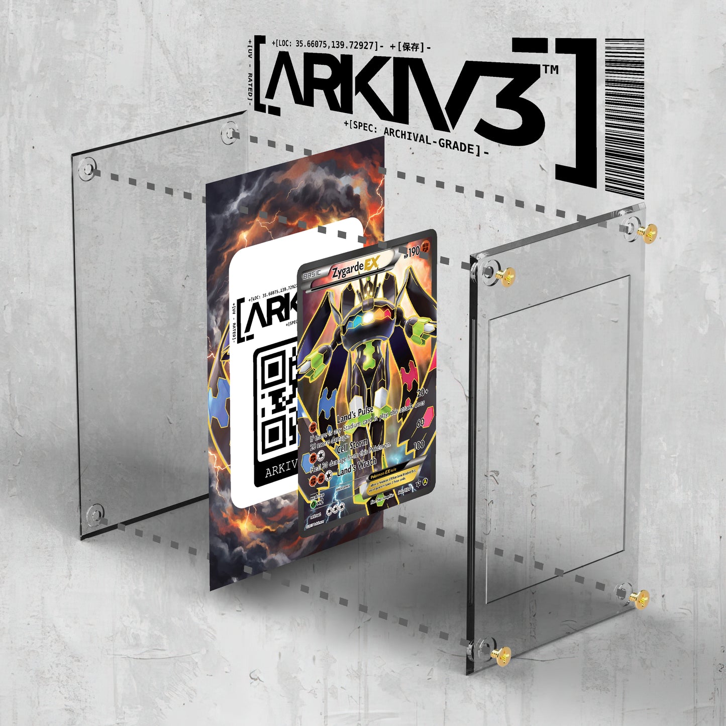 [UNIT: 54a124] //Zygarde EX Extended Art Display Case - Raw