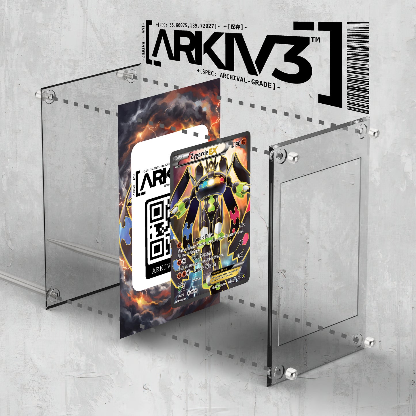 [UNIT: 54a124] //Zygarde EX Extended Art Display Case - Raw