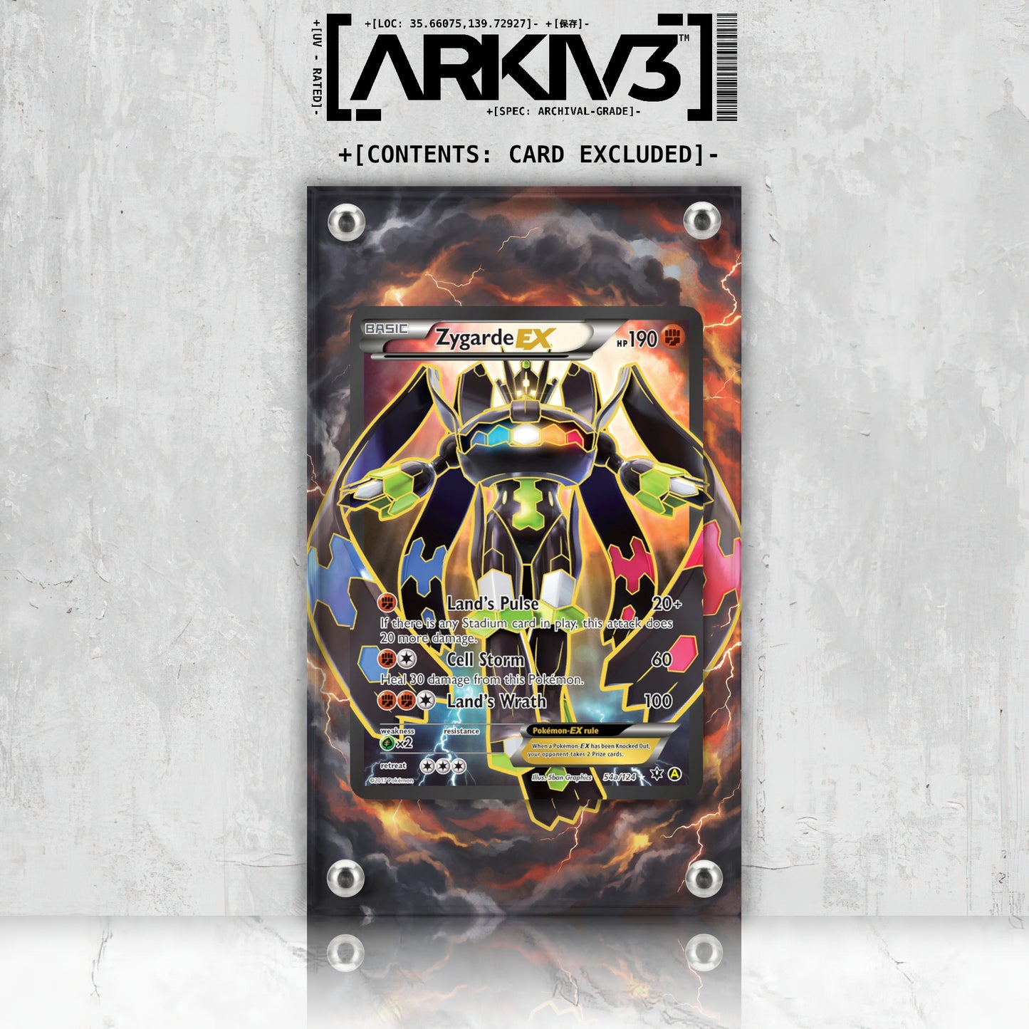[UNIT: 54a124] //Zygarde EX Extended Art Display Case - Raw