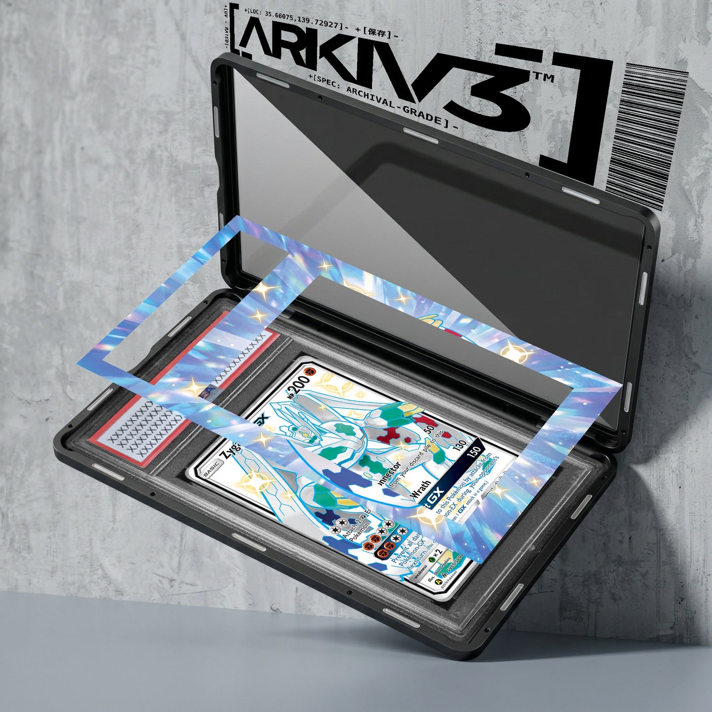 ARKIV3 PSA graded exploded mockup