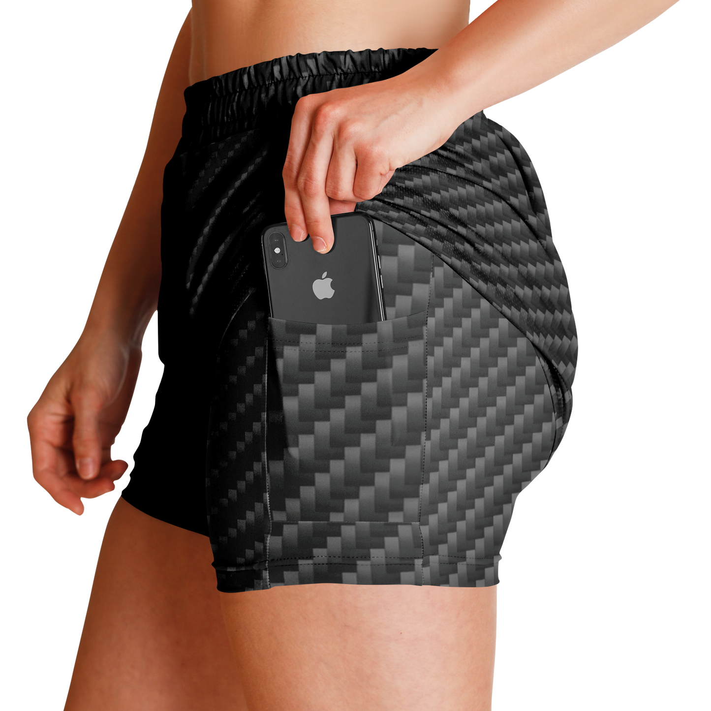 Stealth Carbon Women's 2-in-1 Shorts - ARKIV3