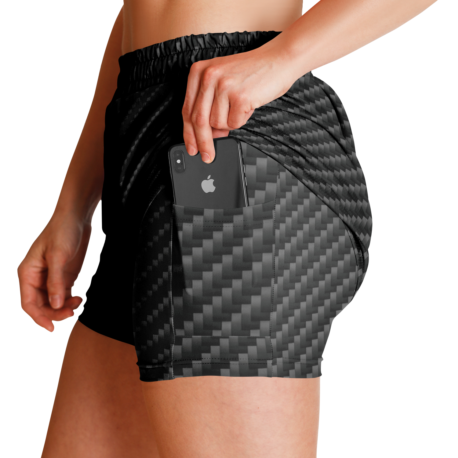 Stealth Carbon Women's 2-in-1 Shorts - ARKIV3
