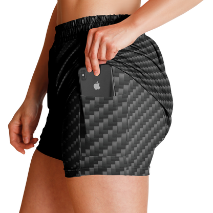 Stealth Carbon Women's 2-in-1 Shorts - ARKIV3