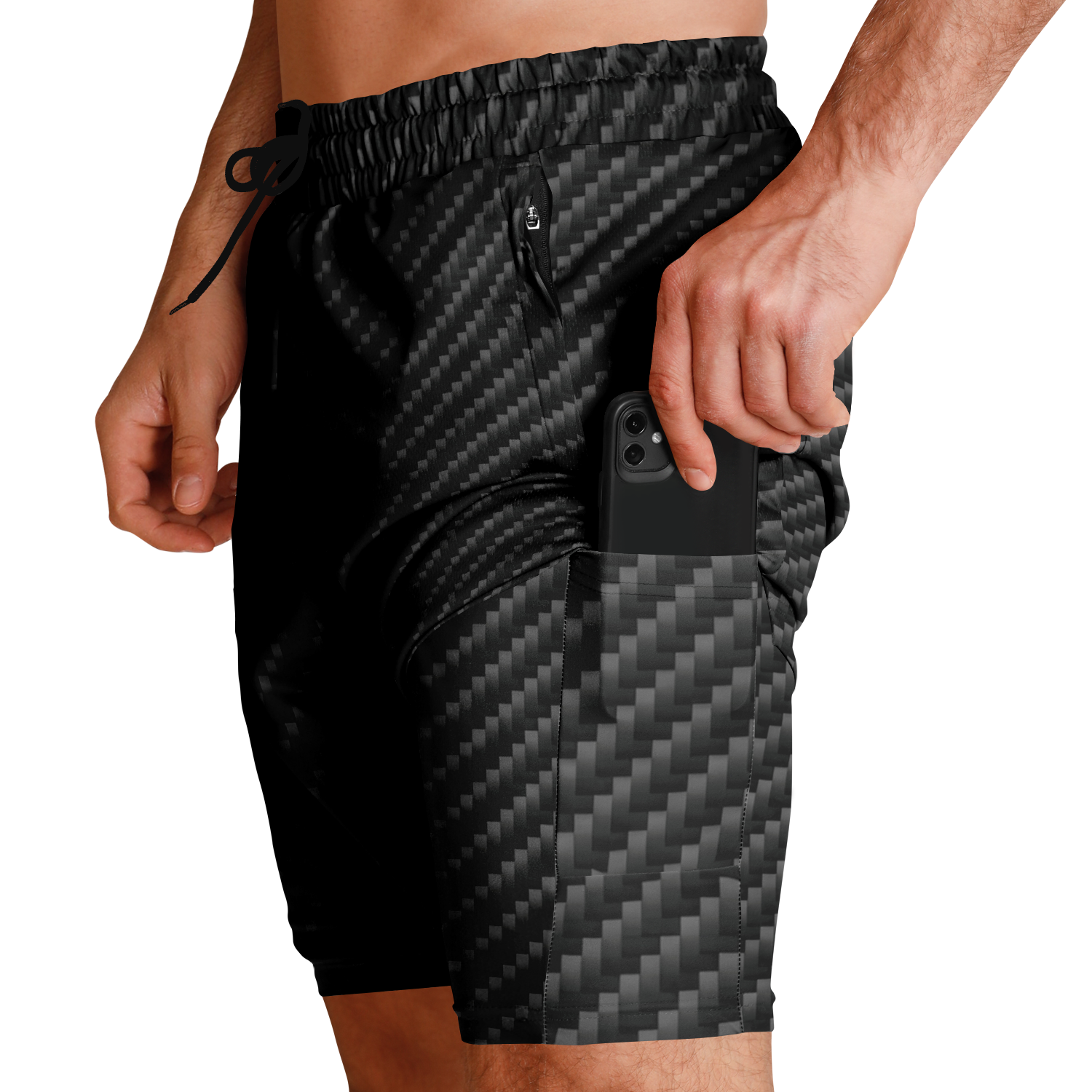 Stealth Carbon Men's 2-in-1 Shorts - ARKIV3