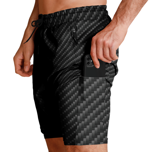 Stealth Carbon Men's 2-in-1 Shorts - ARKIV3