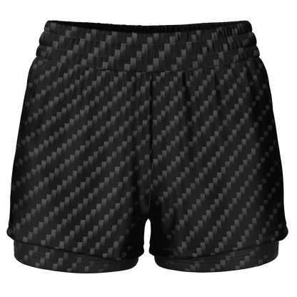 Stealth Carbon Women's 2-in-1 Shorts - ARKIV3