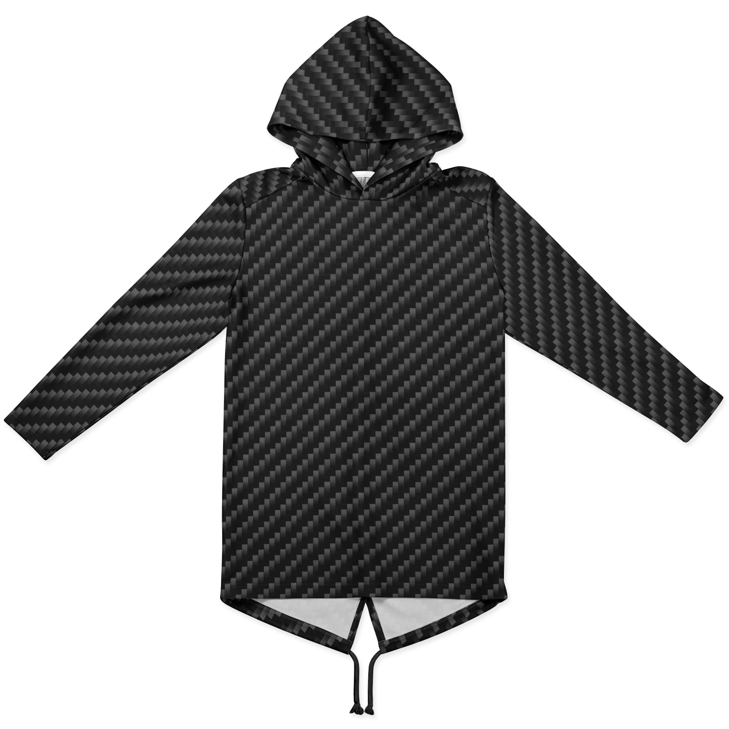 Stealth Carbon Heavy Longline Hoodie - ARKIV3
