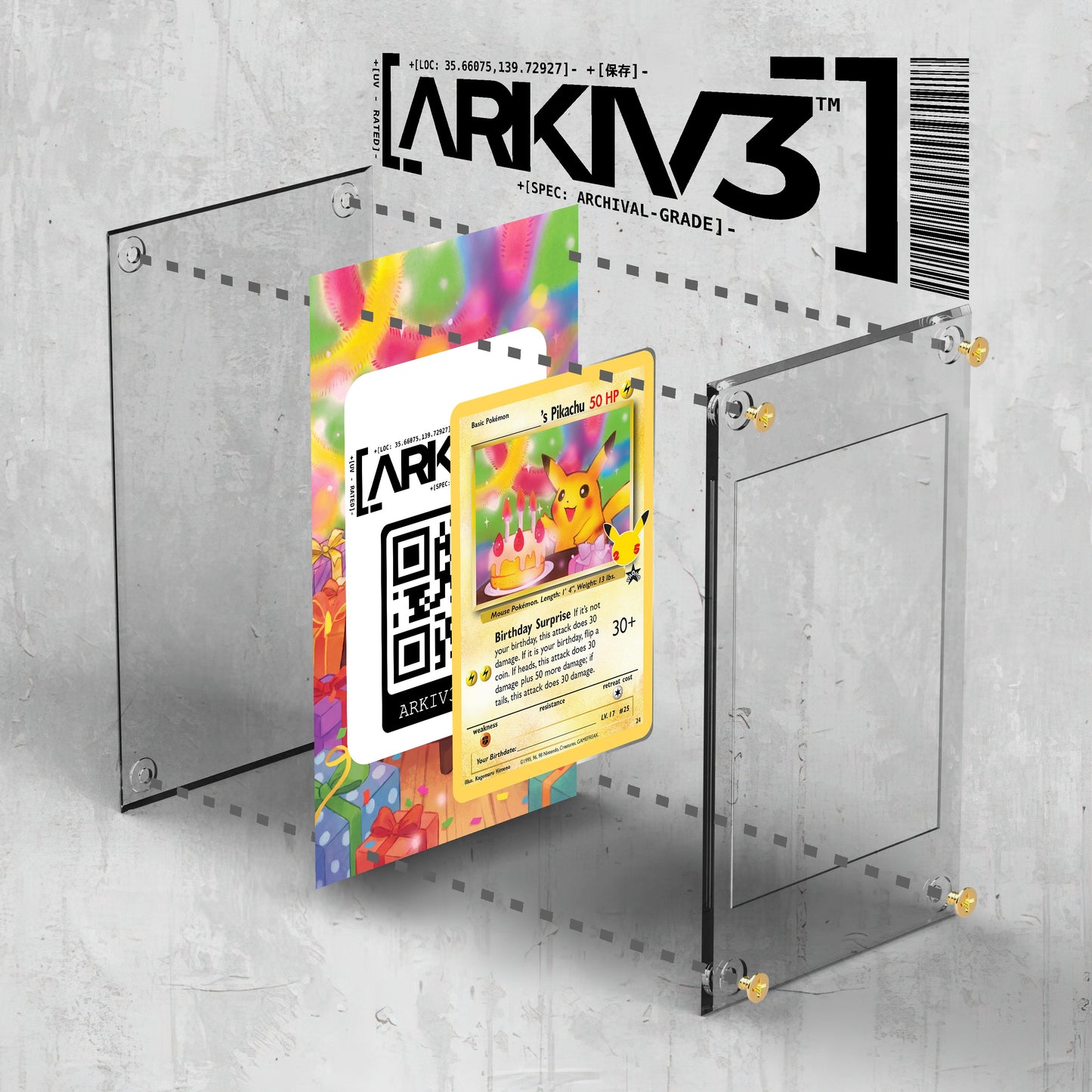[UNIT: 24/53] // ______'s Birthday Pikachu Extended Art Display Case - Raw