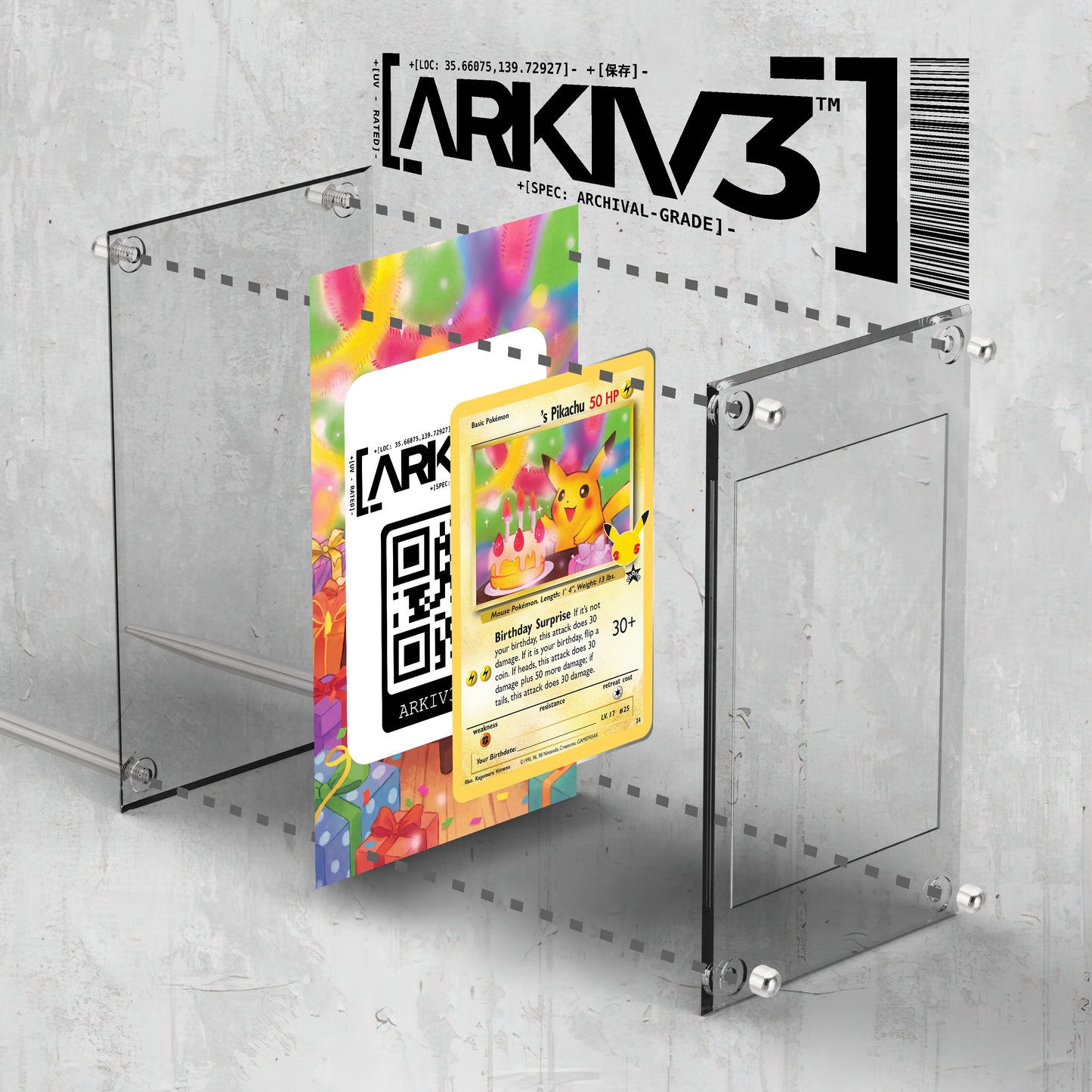 [UNIT: 24/53] // ______'s Birthday Pikachu Extended Art Display Case - Raw