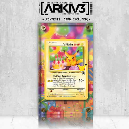 [UNIT: 24/53] // ______'s Birthday Pikachu Extended Art Display Case - Raw