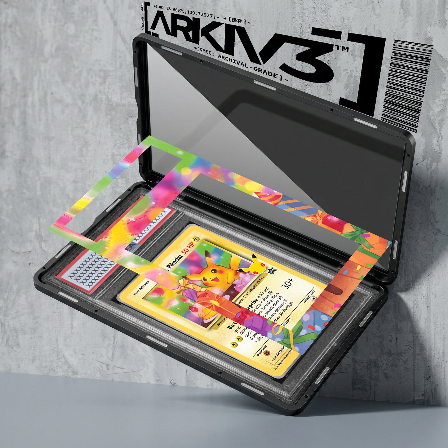 ARKIV3 PSA graded exploded mockup
